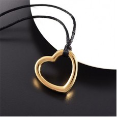 Gold Coloured Hollow Heart Pendant
